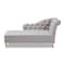 Baxton Studio Emeline Grey Upholstered Oak Finished Chaise Lounge 157-9700 - alternate 5